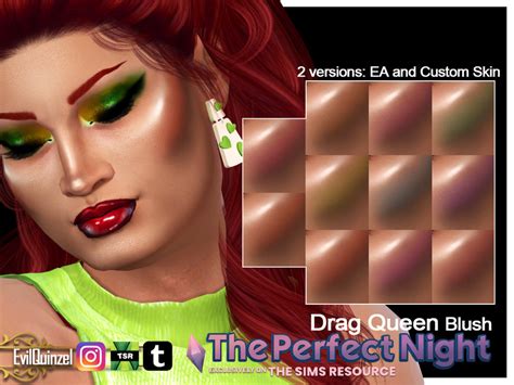 The Perfect Night Drag Queen Blush By Evilquinzel At Tsr Sims 4 Updates