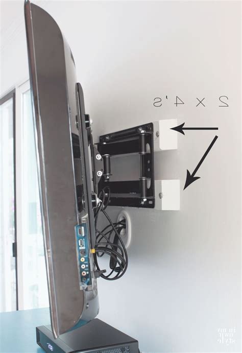 Articulating Tv Wall Mount With Cable Box Holder Wall Mounted Tv Tv
