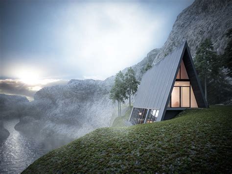I suggest everyone who want to make a new house or office. Triangle Cliff House | HiConsumption