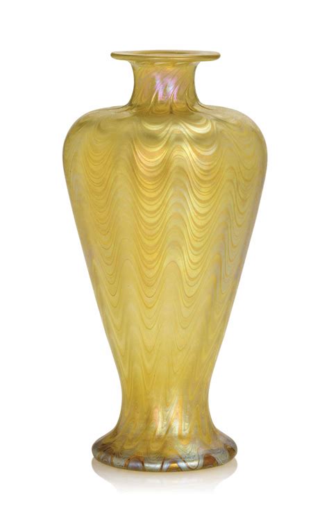 A Loetz Iridescent Glass Vase ‘phanomen Gre 6893 Circa 1898