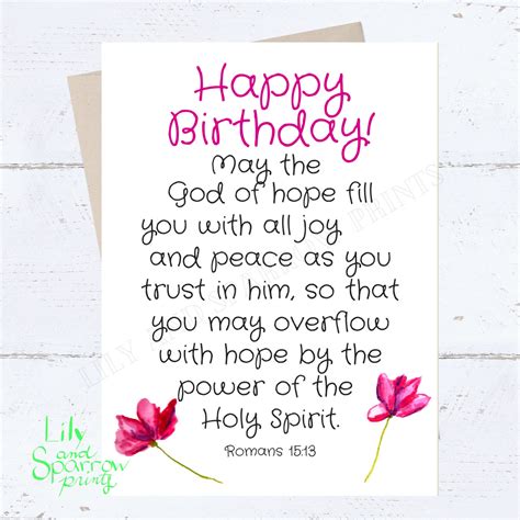 Religious Printable Birthday Card Romans Bible Verse Card Etsy Australia