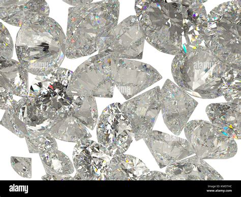 Diamonds Or Gemstones Isolated On White Background Stock Photo Alamy