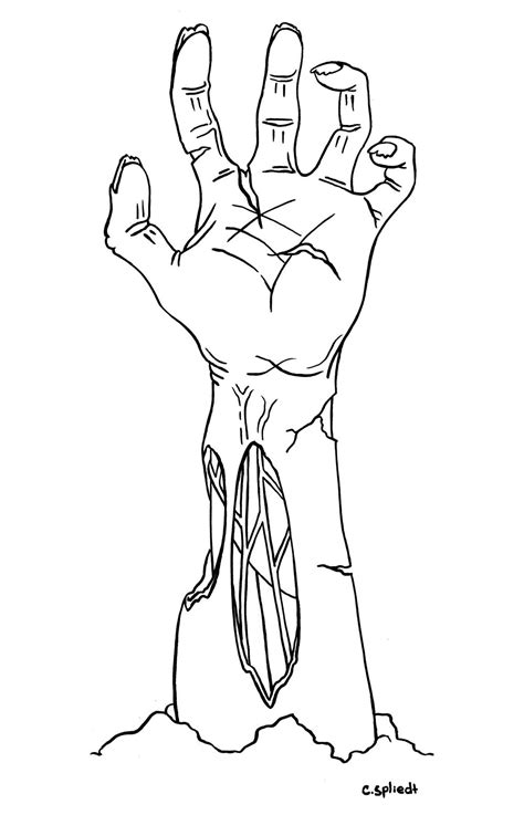 We will first get the guide of the hand drawn out. http://www.plasticfly.com/_illustrations/images/zombieHand ...