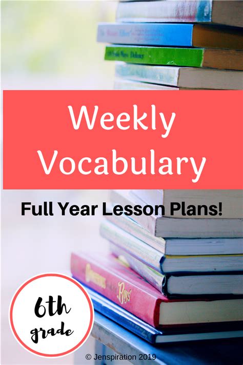 Weekly Vocab That Lasts A Year 6th Grade Vocab Vocabulary