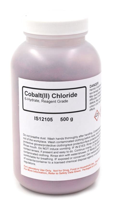 Cobalt Ii Chloride 500g 6 Hydrate Reagent Grade The Curated