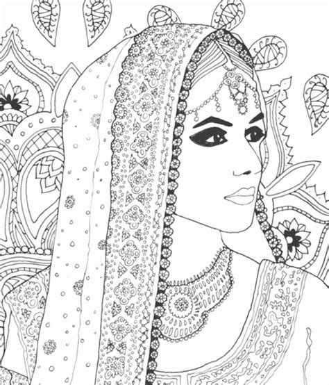 Indian Bride Coloring Page Coloring Books Coloring Pages Coloring