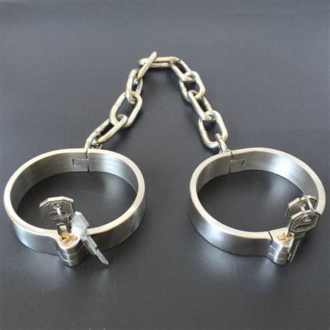 New Stainless Steel Leg Irons Ankle Cuffs Metal Bondage Restraints Shackles Sex Games Products