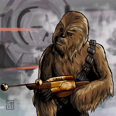 How To Draw A Wookie Star Wars Wookie Step By Step Drawing Guide By