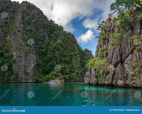 Blue Lagoon In Coron Island Palawan Philippines Close To Kayangan