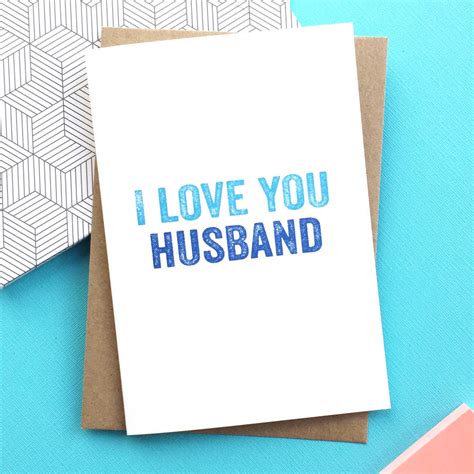 I Love You Husband Greetings Card By Do You Punctuate