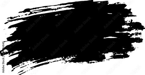 Grunge Brush Rough Ink Black Stroke Stock Vector Adobe Stock