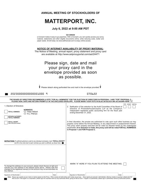 sec filing matterport inc
