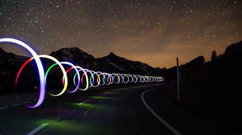 Asphalt Light Streaks Long Exposure Road 5k Wallpaperhd Photography
