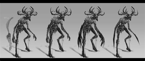 Artstation Wendigo Creature Practice