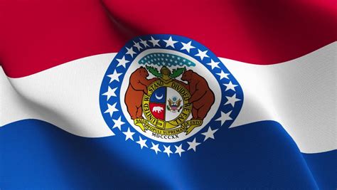 Missouri Flag Loop 1 Stock Footage Video 1373368 Shutterstock