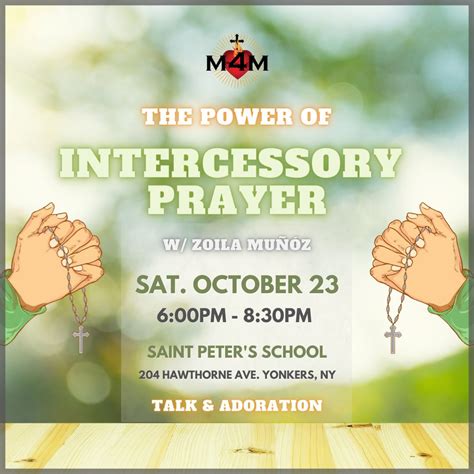 Made4mor The Power Of Intercessory Prayer Catholicnyc