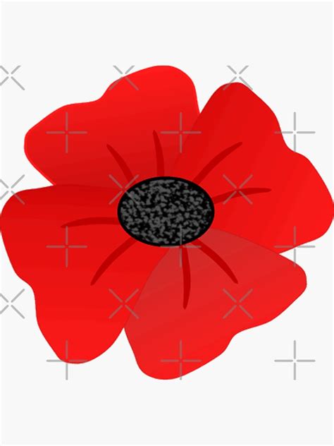 Poppy Remembrance Symbol Art Sticker For Sale By Desire Inspire