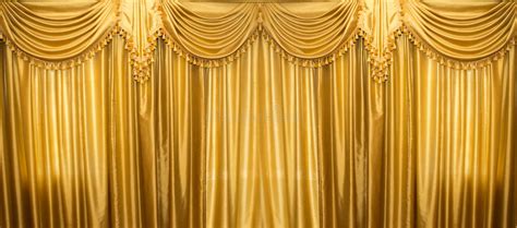 Gold Curtains On Stage Stock Image Image Of Production