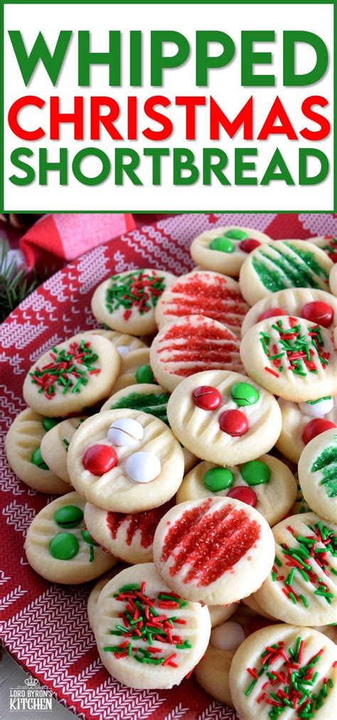 Easy Whipped Christmas Shortbread Cookies