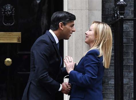 Rishi Sunak E Giorgia Meloni A Downing Street Dago Fotogallery