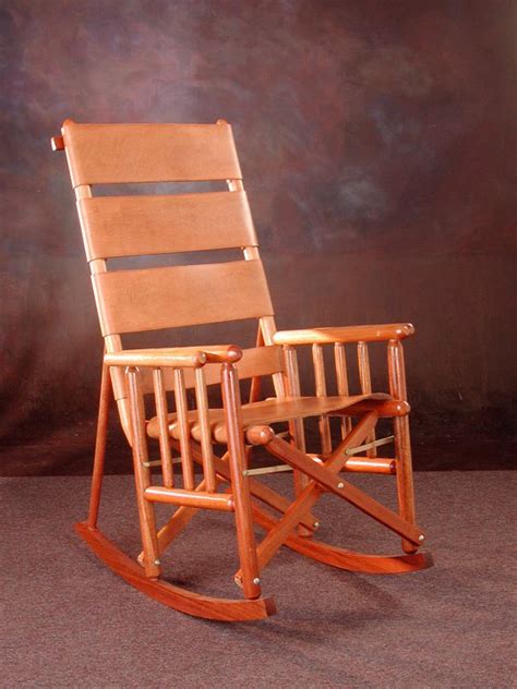 Costa Rica Rocking Chair - High Back - Natural Leather and ...