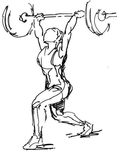 Resultado De Imagem Para Overhead Squat Drawing Weightlifting Tattoo
