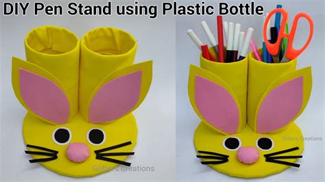 Diy Pen Stand Using Plastic Bottleplastic Bottle Craft Ideaspen Stand