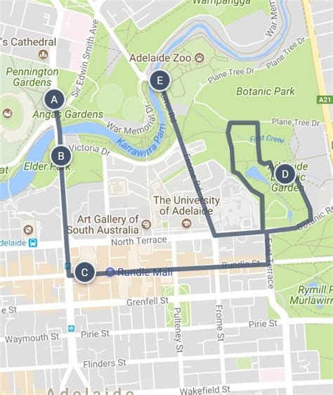 An Afternoon In Adelaide City Sightseeing Walking Tour Map And Other