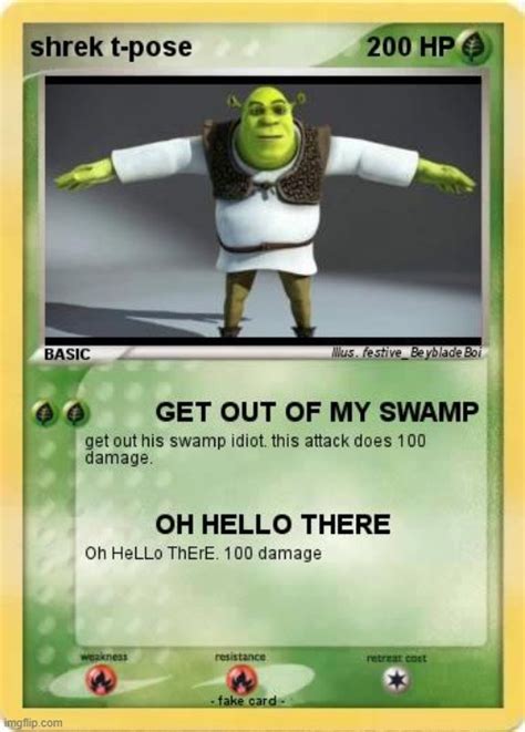 Shrek Tpose Pokemon Card Imgflip