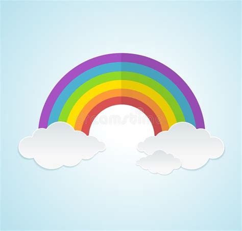 Vector Rainbow Stock Vector Illustration Of Blue Cloud 4266057