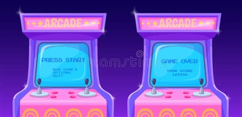 Cartoon Retro Video Game Start Screen Stock Illustrations 117 Cartoon