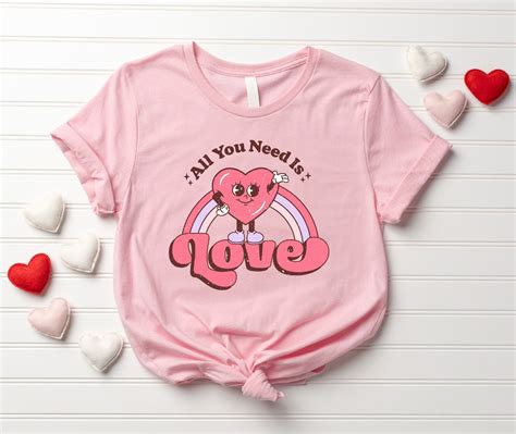 Cute Valentines Day Shirtretro Hearts Valentines Shirt Love Shirt