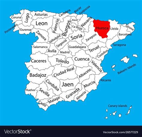 Mapa Municipios Huesca Vector Maps Images And Photos Finder