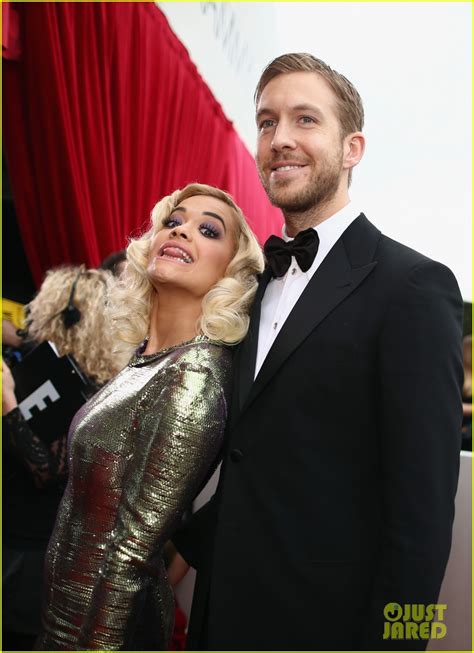 Calvin Harris Grammys Red Carpet With Rita Ora Photo Photos Just Jared