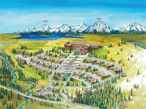 Best deals and discounts on the latest products. Jackson Lake Lodge Wyoming Resort Map - Ski Trail Map Art ...