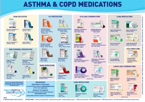 This is the chart we made and have added copic colors next to them. Asthma & COPD Medications Chart - National Asthma Council ...