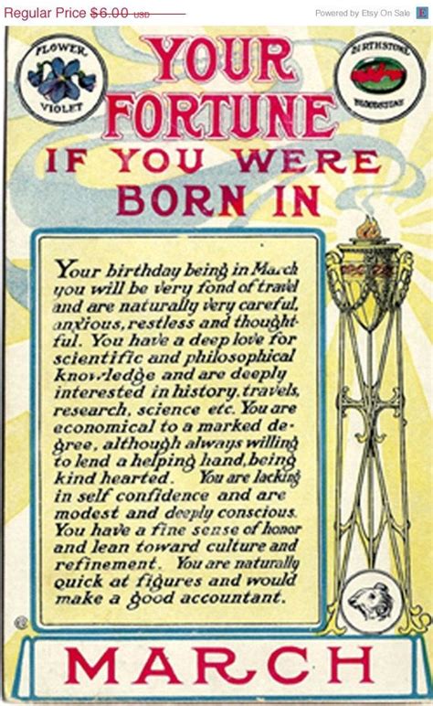 Because of the slight changes in numbers of days contained within a month vary from year to year, you will need to calculate the day, month, and year in order to accurately determine your. 10 best march personology images by dazie on Pinterest ...
