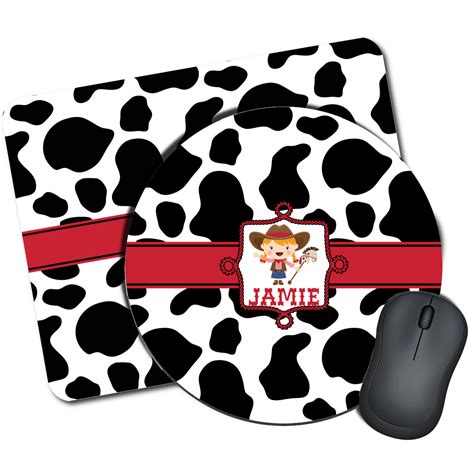 Cowprint Cowgirl Mouse Pad Personalized Youcustomizeit