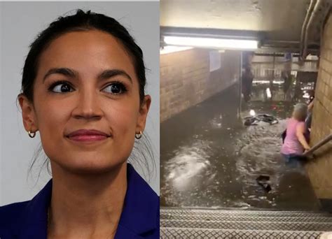 Aoc Shuts Down Republicans Opposed To Her Green New Deal With Video Of Flooded Ny Subway