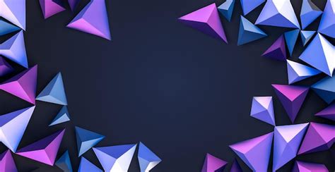 Premium Photo Abstract Design With 3d Triangles