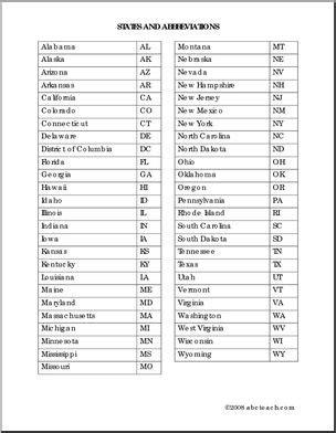 Prior to 1987, when the u.s. Worksheets: States and Abbreviations | abcteach