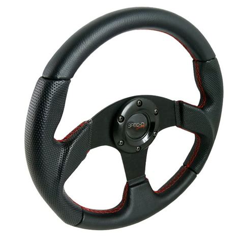 Spec D Tuning Universal 320mm Racing Steering Wheel Jdm Black Leather