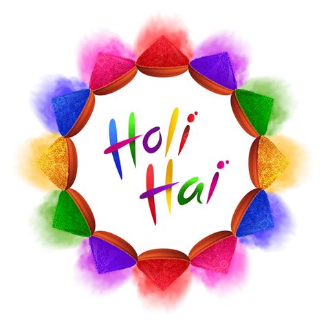 Hay Clipart Png Images Holi Colorful Bowl Greetings With Hai Text