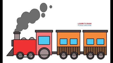 How To Draw A Old Train Step By Step Easy For Kids Youtube