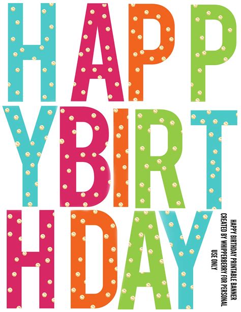 Free printable pastel banner letters. Printable Birthday Banner