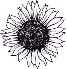 Download sunflower clipart black and white - Google Search ...
