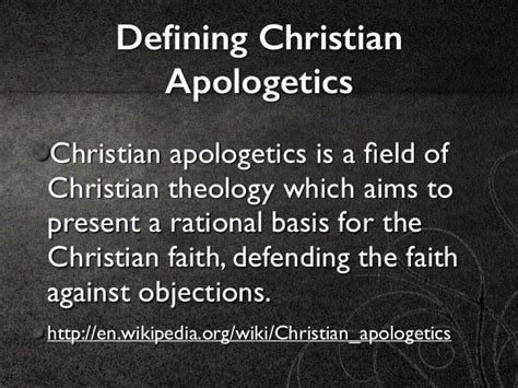 Christian Apologetics Session 1