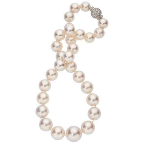 South Sea Pearl Diamond Gold Necklace For Sale At 1stdibs