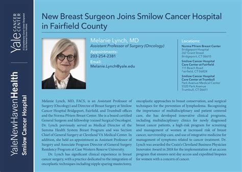 New Breast Surgeon Joins Smilow Cancer Hospital In Fairfield County