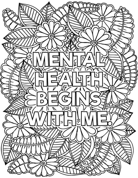 Free Printable Mental Health Coloring Pages